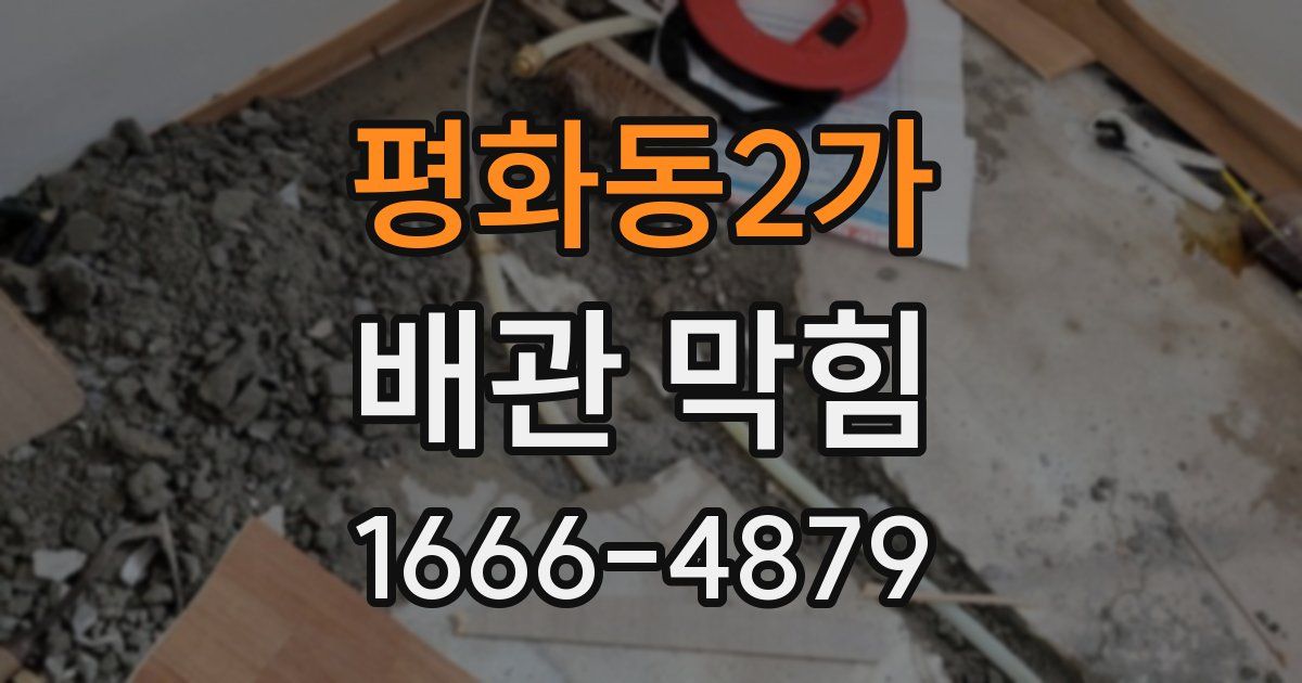 평화동2가 배관 막힘