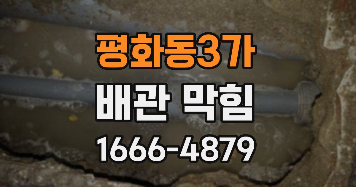 평화동3가 배관 막힘