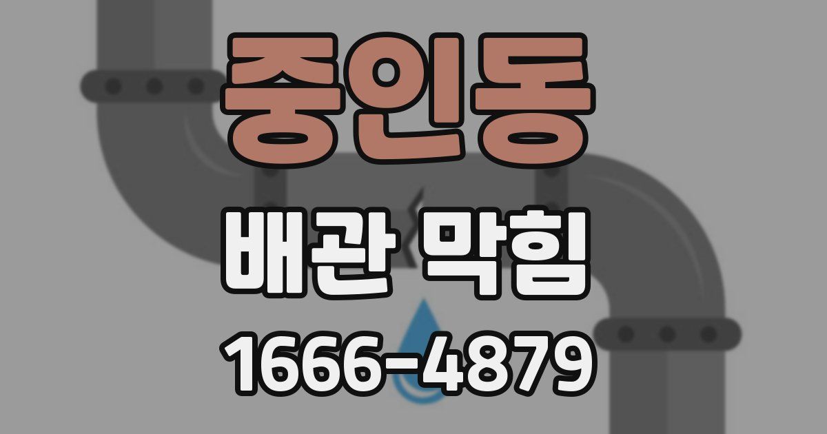 중인동 배관 막힘