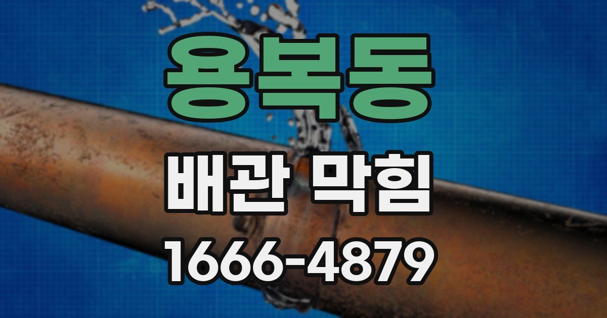 용복동 배관 막힘