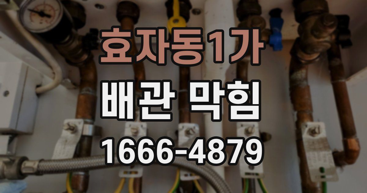 효자동1가 배관 막힘
