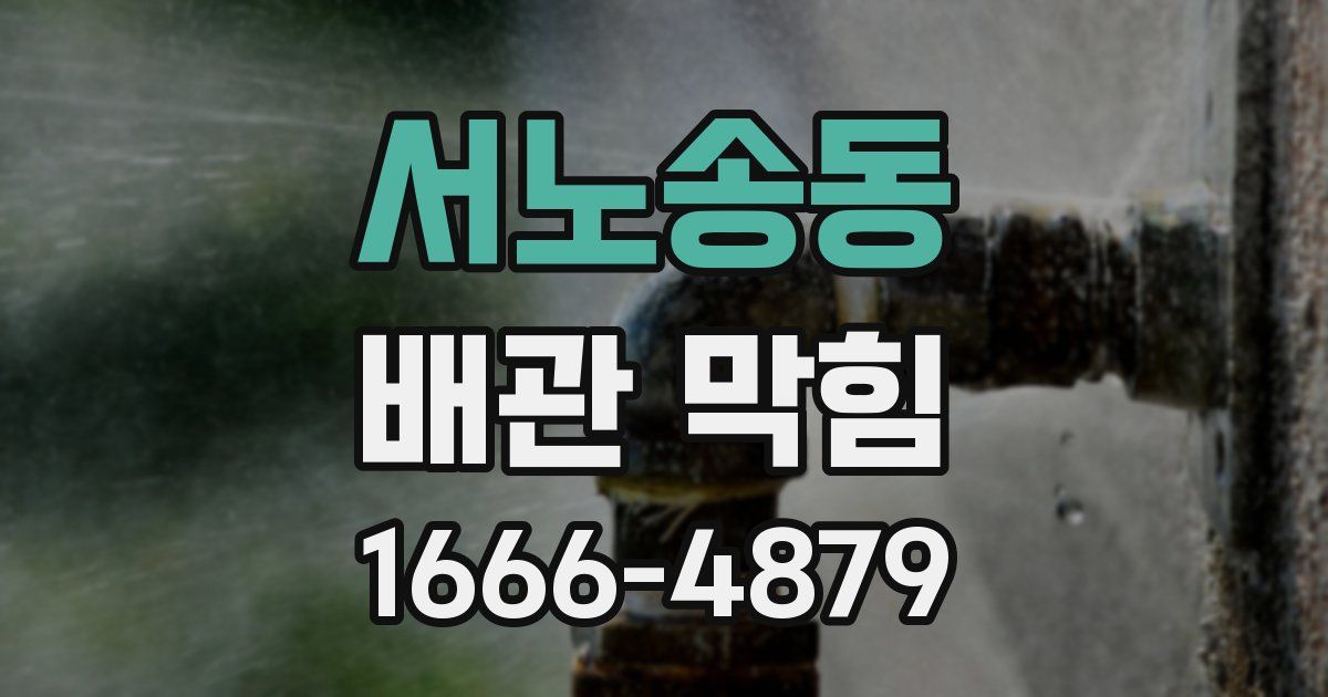 서노송동 배관 막힘