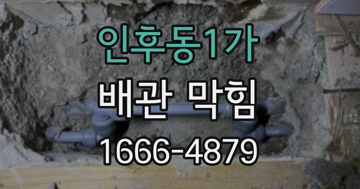 인후동1가 배관 막힘