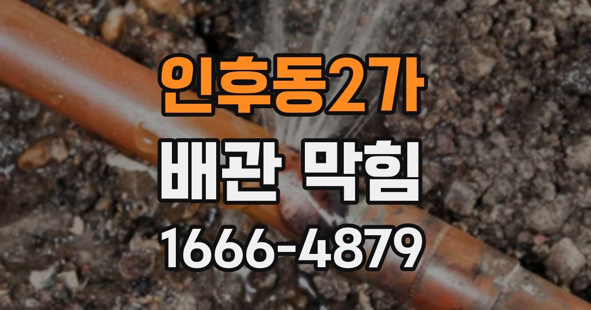 인후동2가 배관 막힘