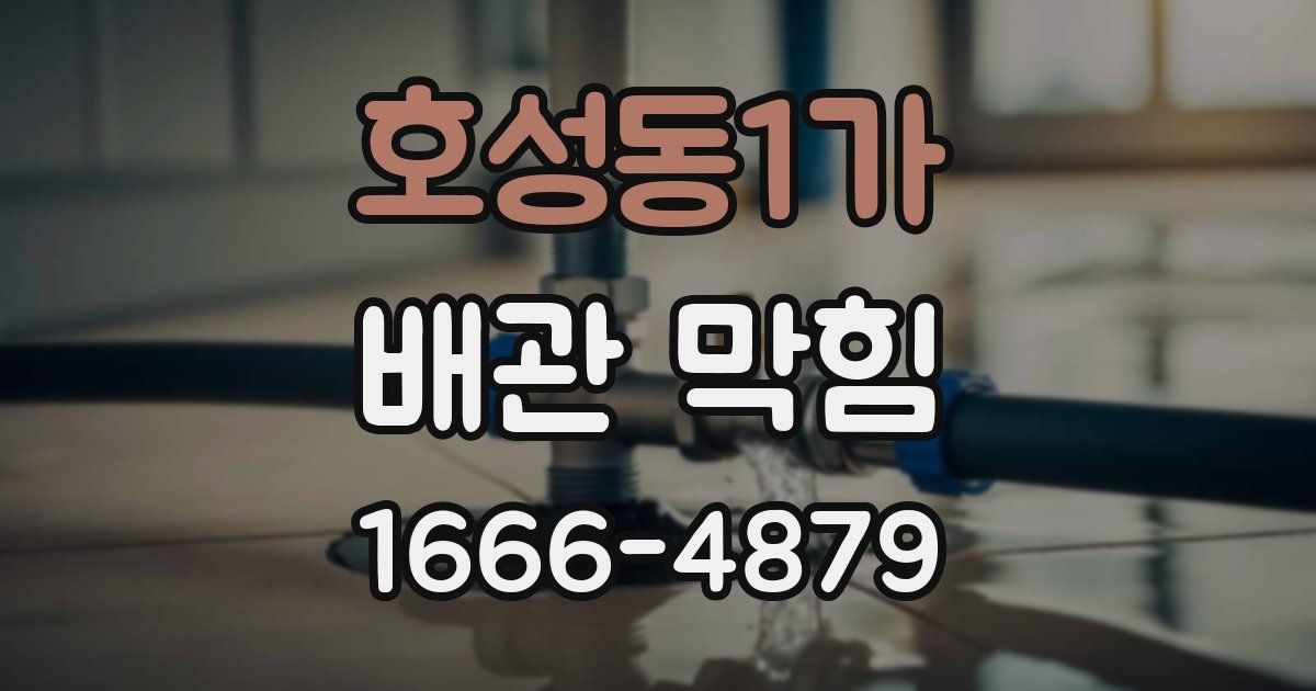 호성동1가 배관 막힘