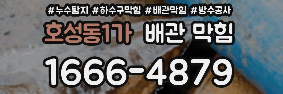호성동1가 배관 막힘