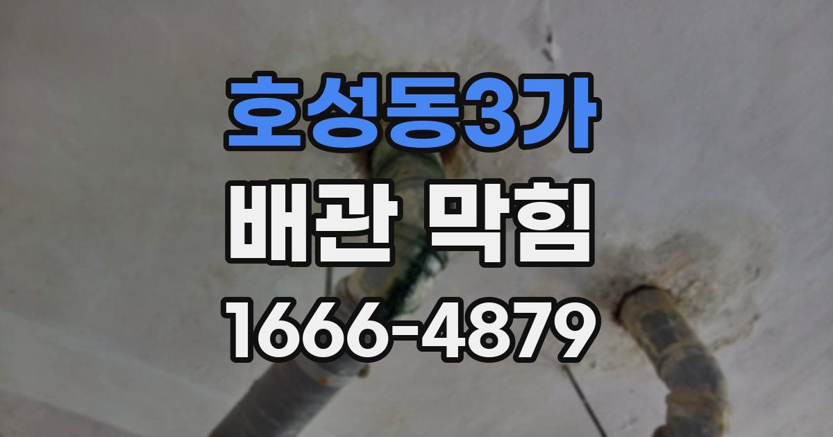 호성동3가 배관 막힘