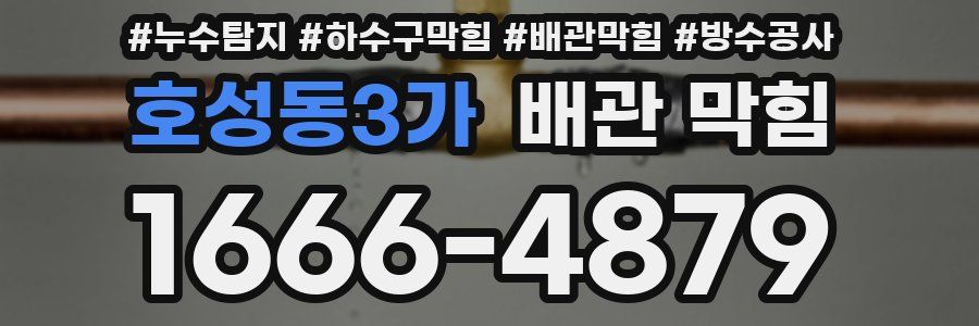 호성동3가 배관 막힘