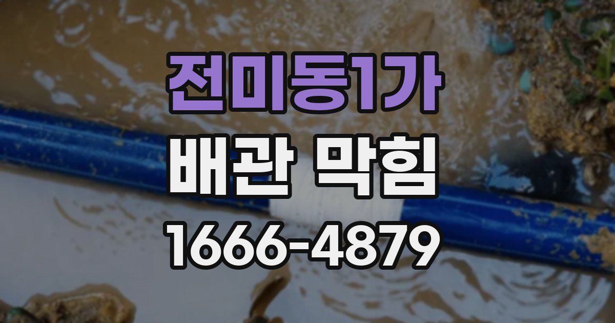 전미동1가 배관 막힘