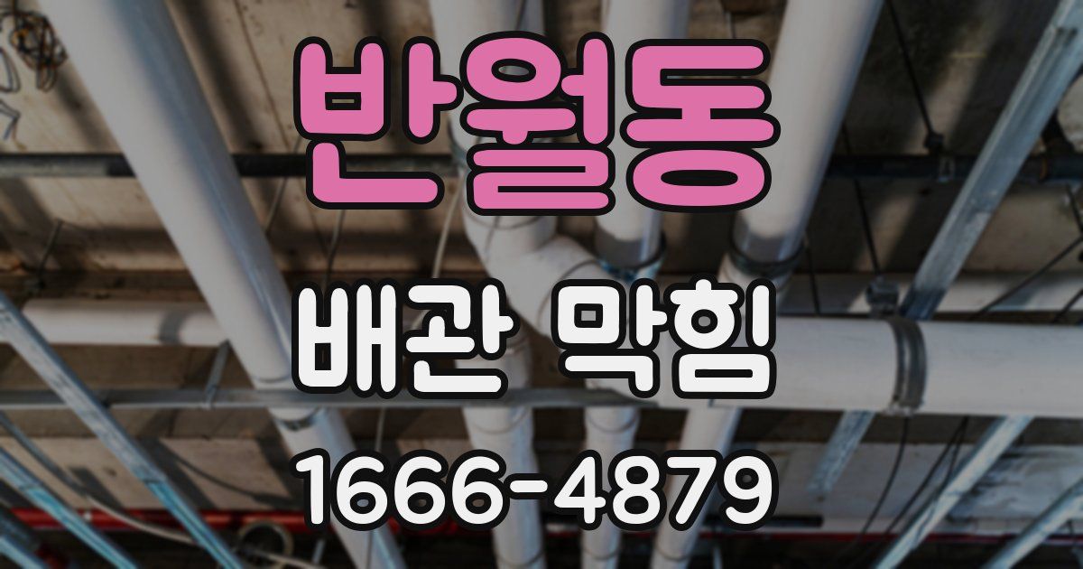 반월동 배관 막힘