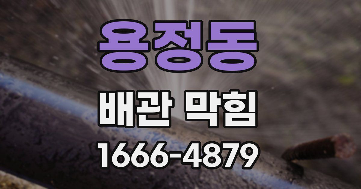 용정동 배관 막힘