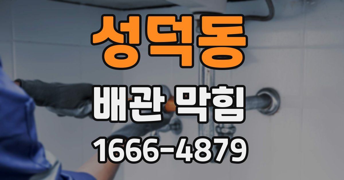성덕동 배관 막힘