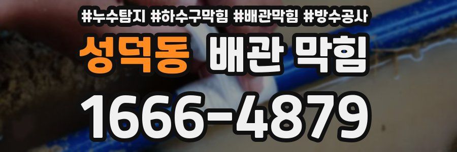 성덕동 배관 막힘