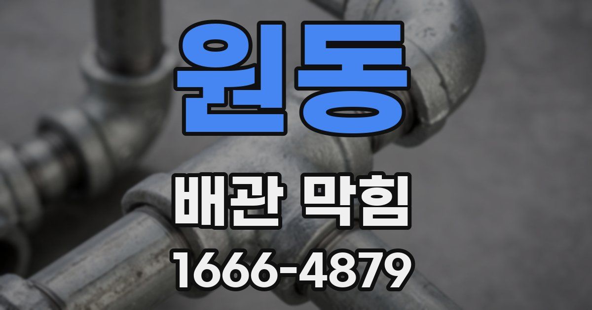 원동 배관 막힘