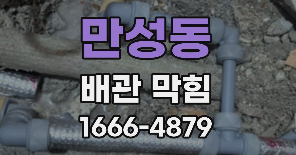 만성동 배관 막힘