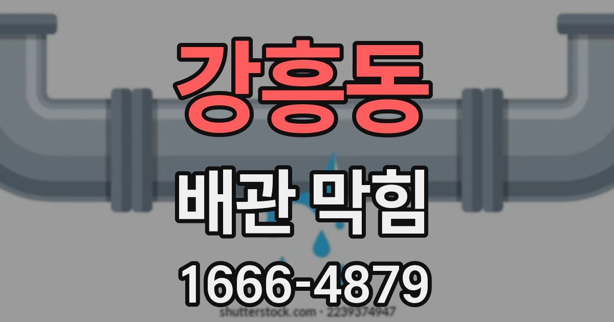 강흥동 배관 막힘