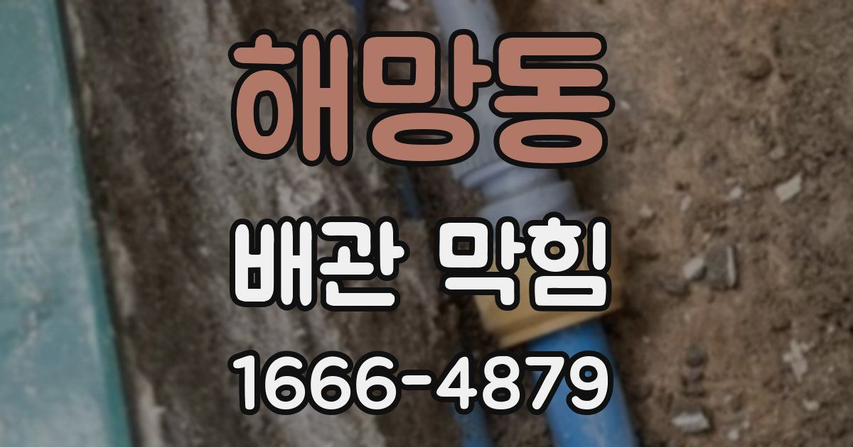 해망동 배관 막힘