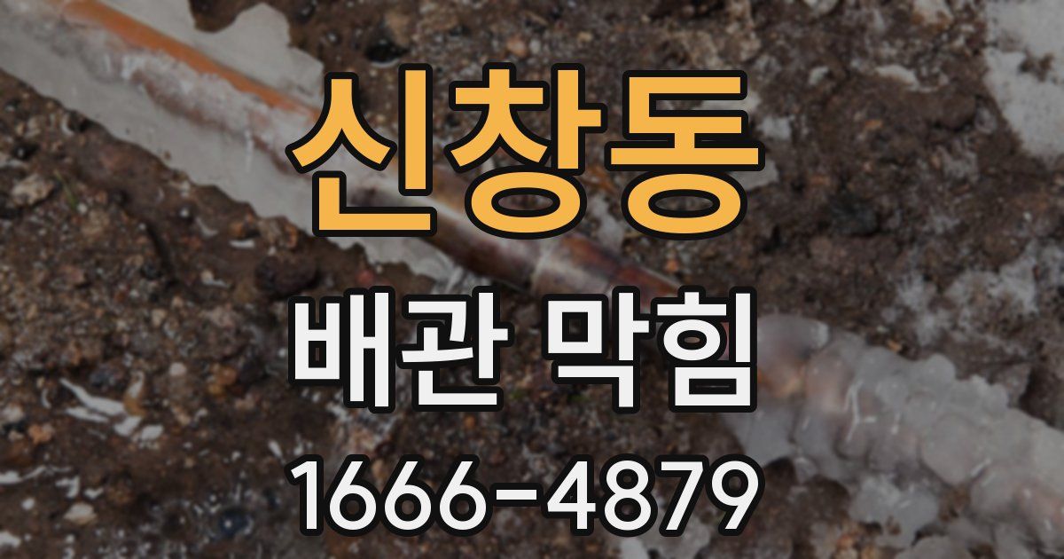 신창동 배관 막힘