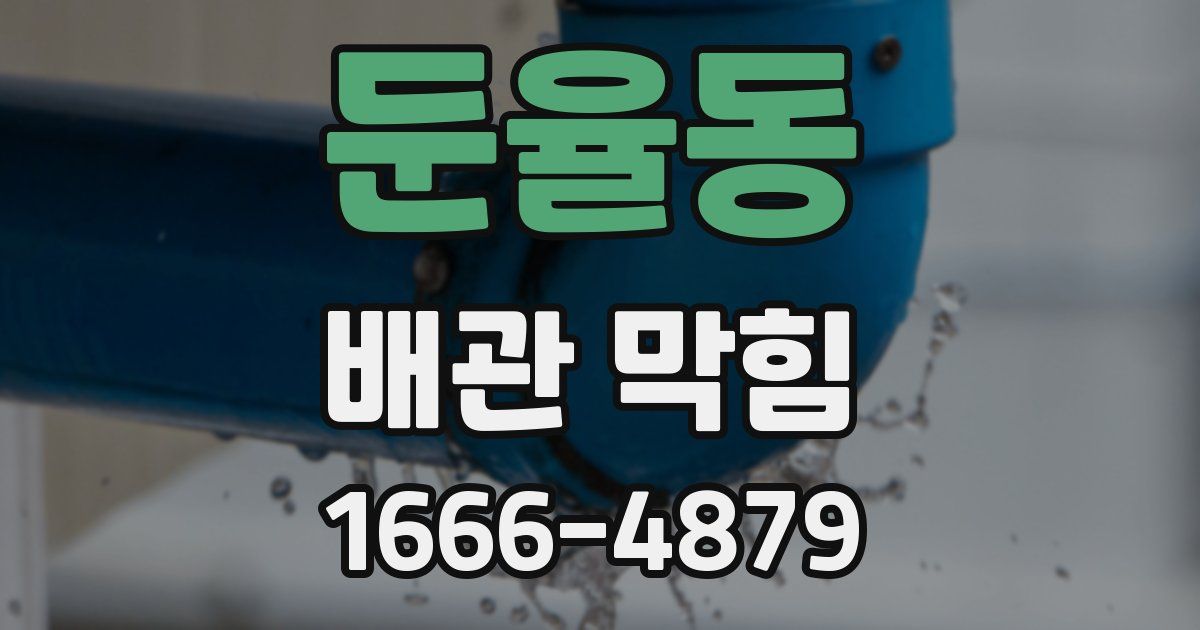 둔율동 배관 막힘