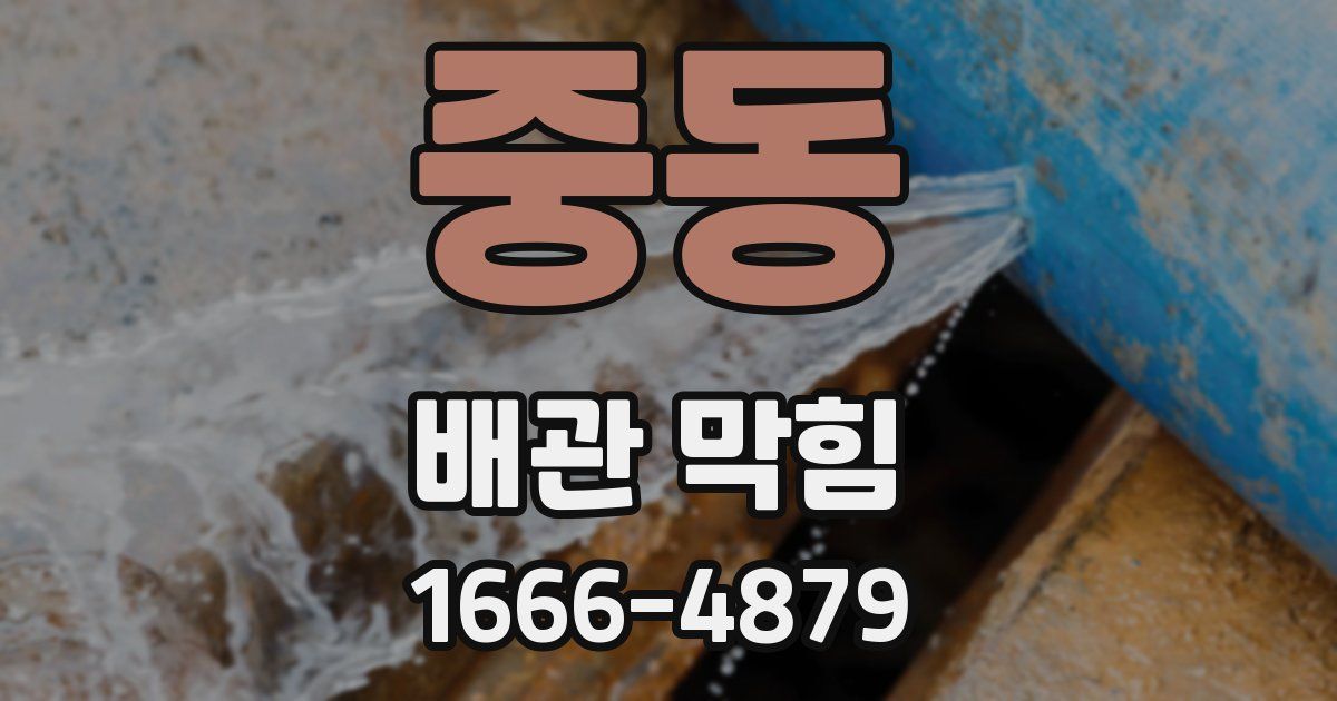 중동 배관 막힘