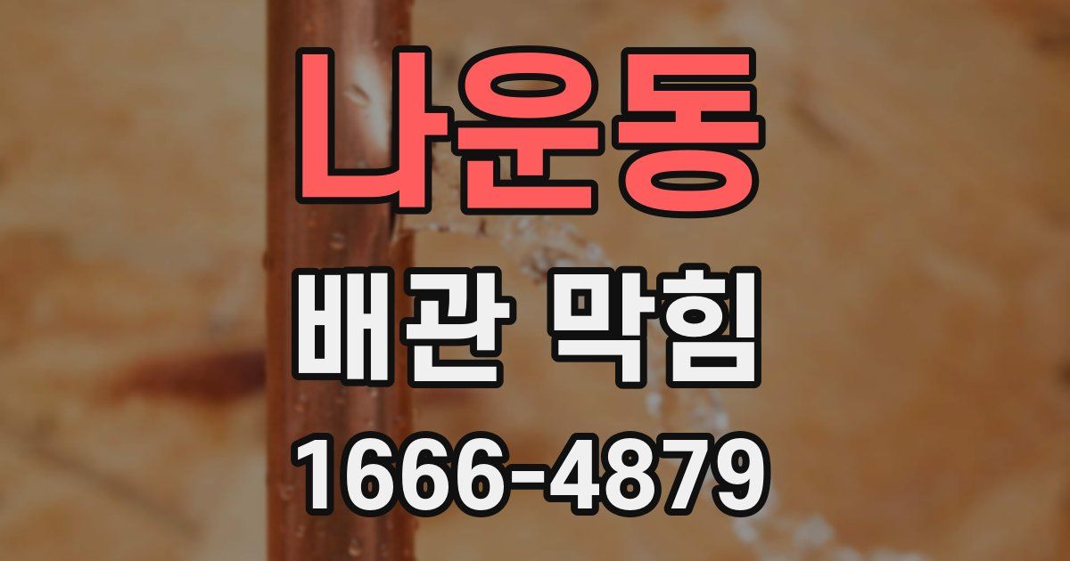 나운동 배관 막힘