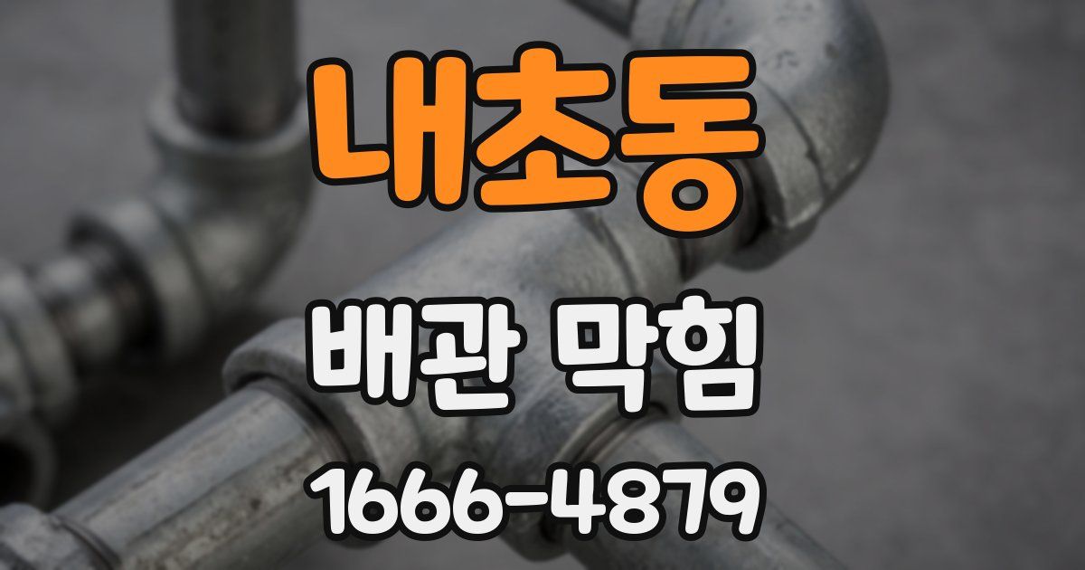 내초동 배관 막힘