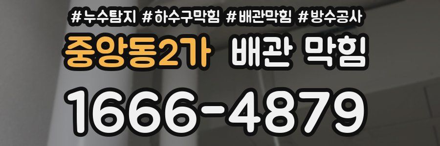 중앙동2가 배관 막힘