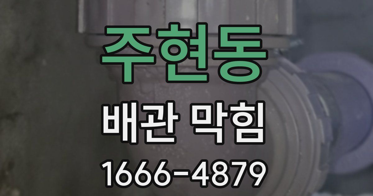 주현동 배관 막힘