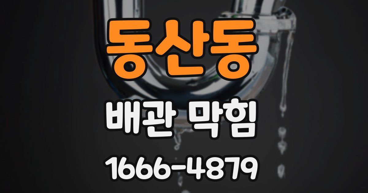동산동 배관 막힘