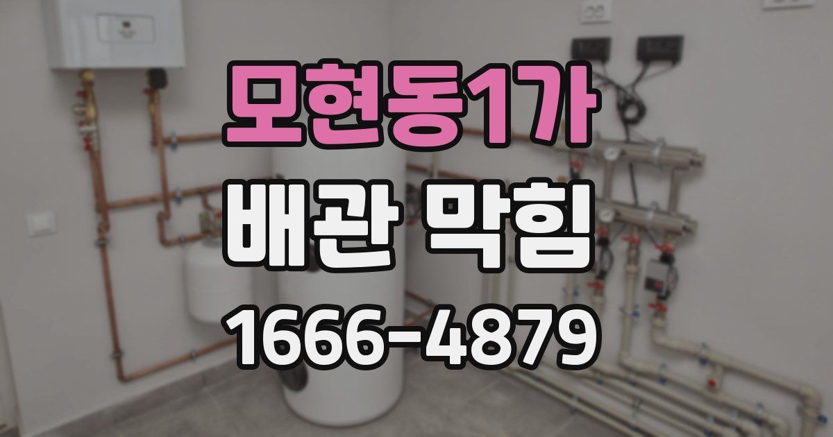 모현동1가 배관 막힘