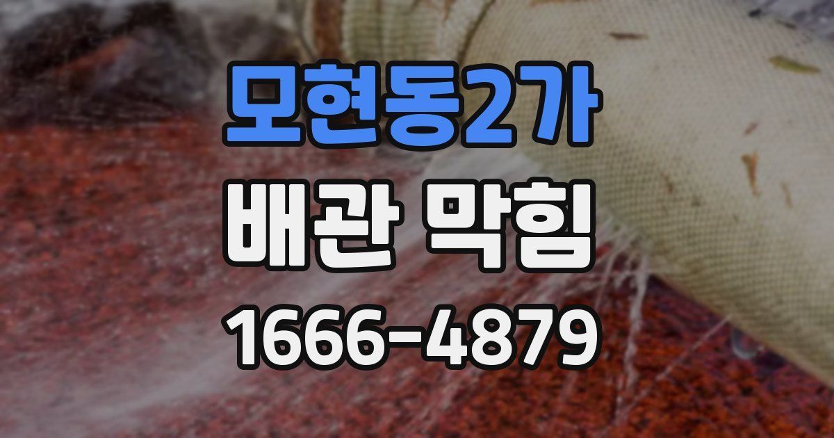 모현동2가 배관 막힘