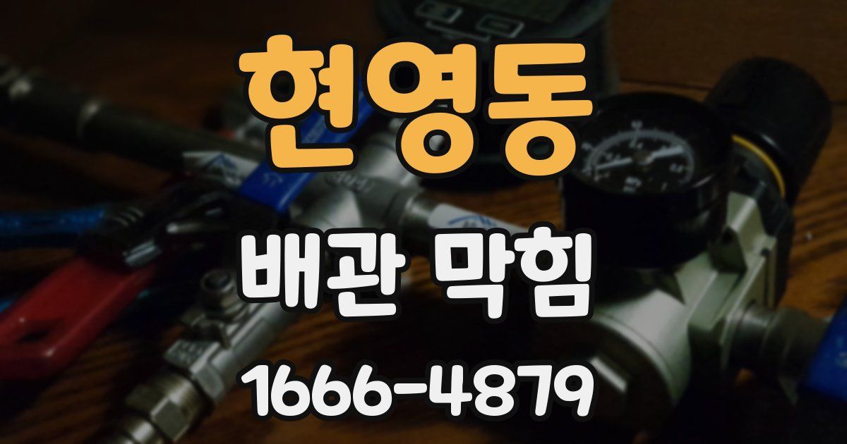 현영동 배관 막힘