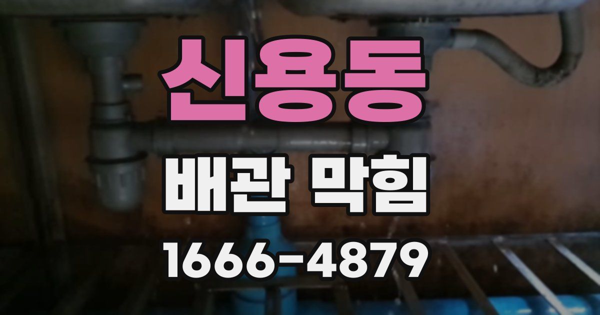 신용동 배관 막힘