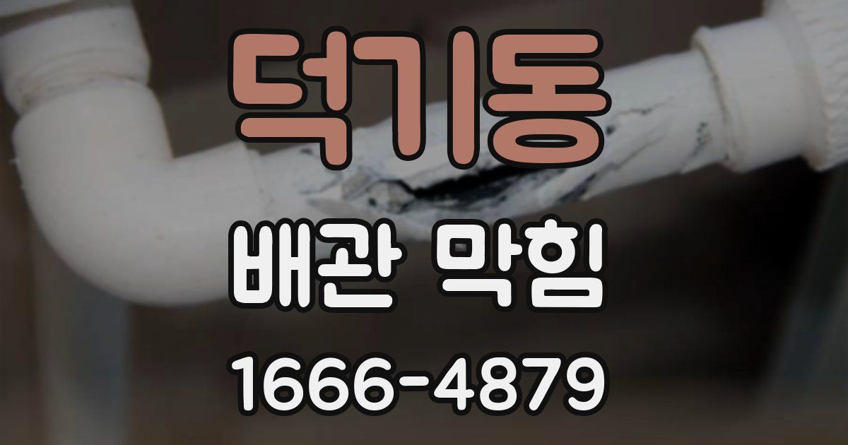 덕기동 배관 막힘