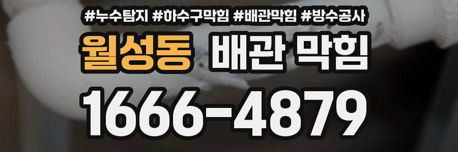 월성동 배관 막힘