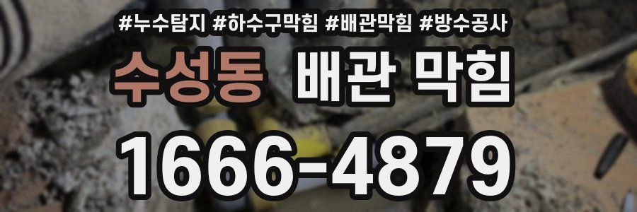 수성동 배관 막힘