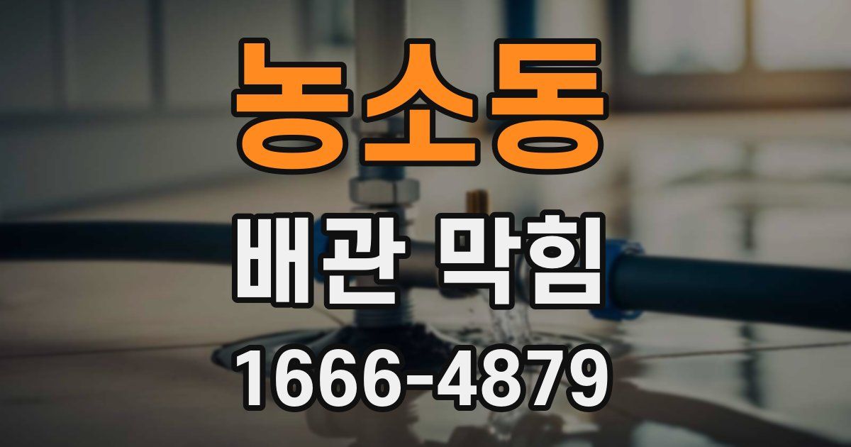 농소동 배관 막힘