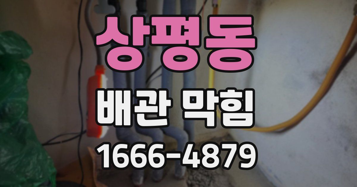 상평동 배관 막힘