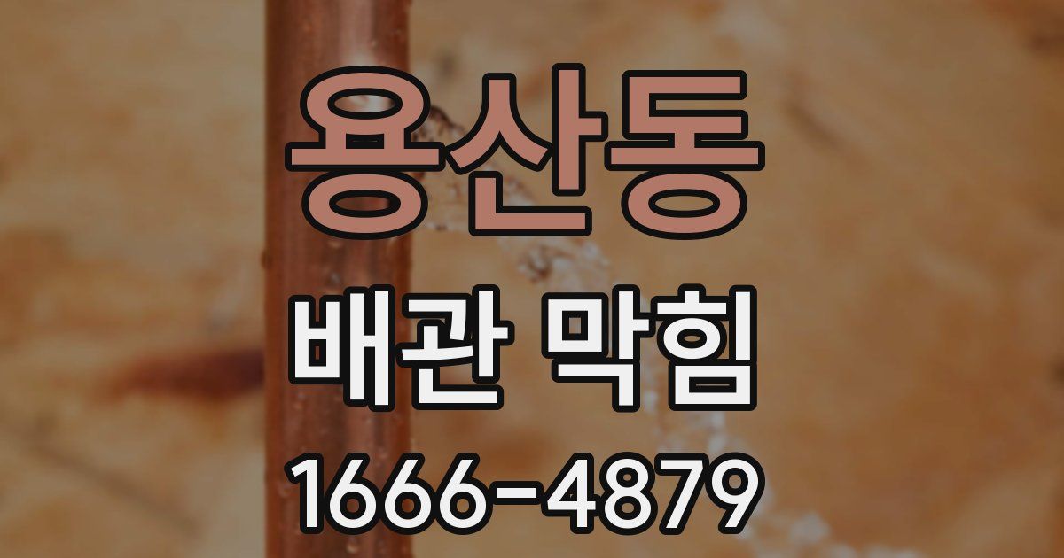 용산동 배관 막힘