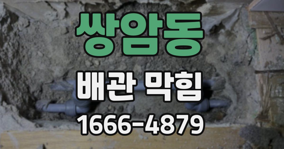 쌍암동 배관 막힘
