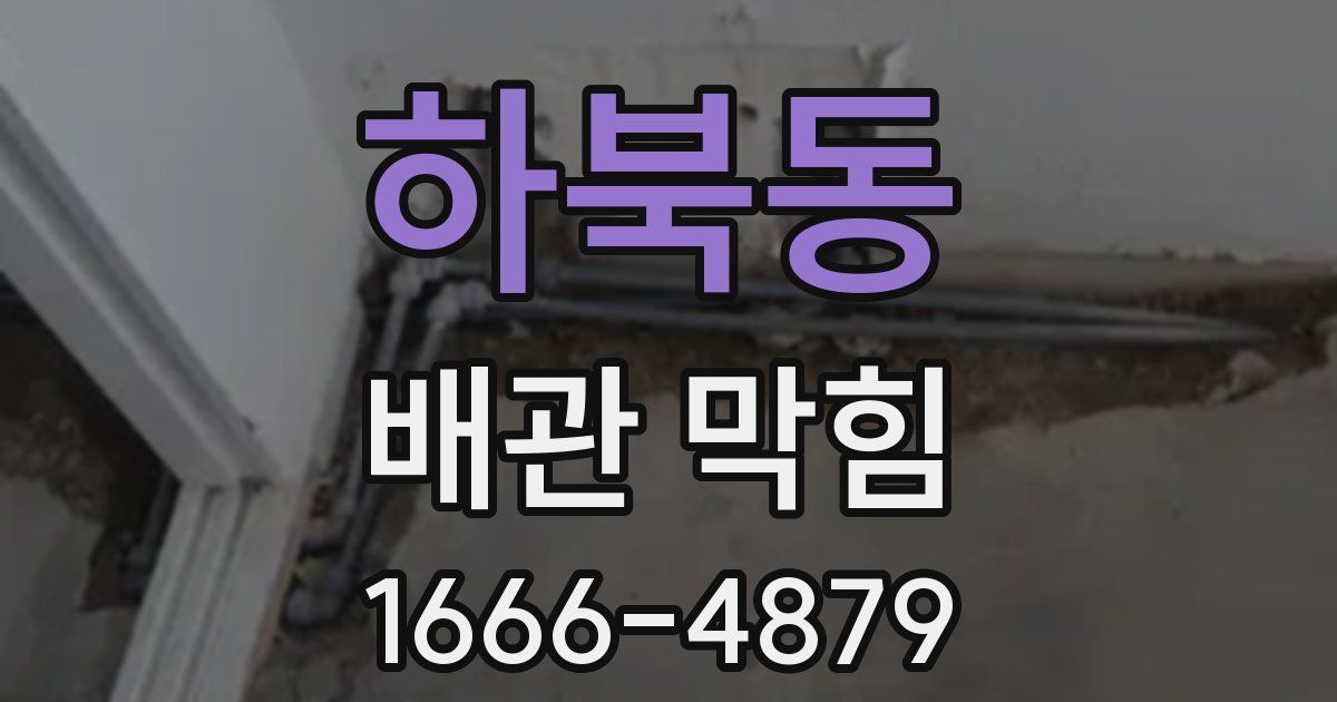 하북동 배관 막힘