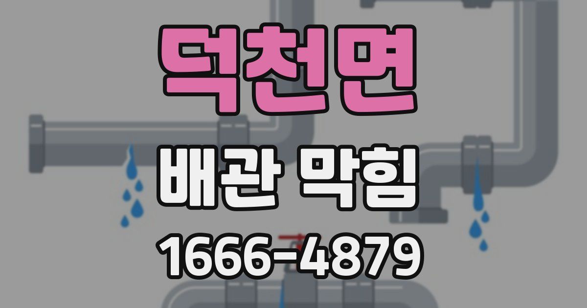 덕천면 배관 막힘