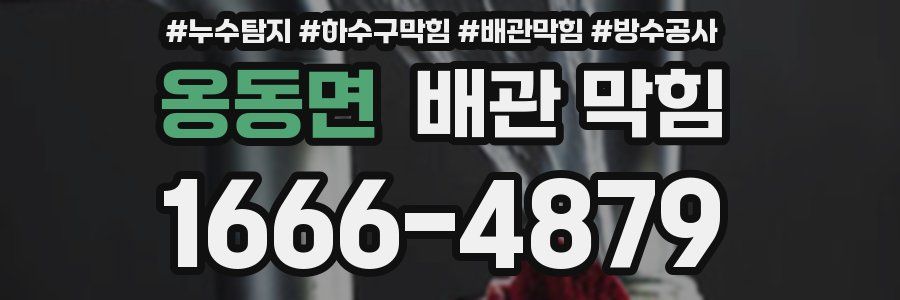 옹동면 배관 막힘