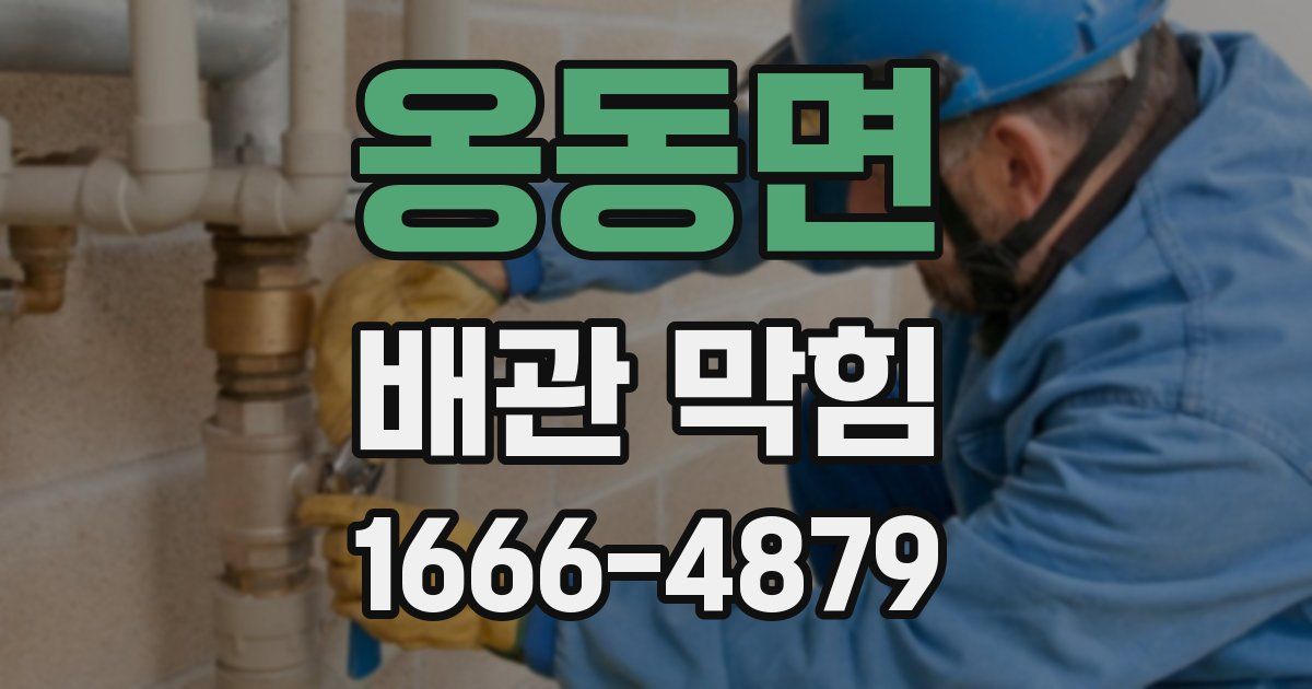 옹동면 배관 막힘