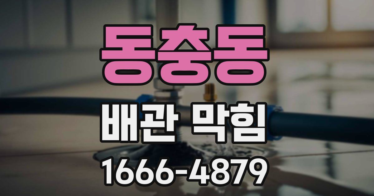 동충동 배관 막힘