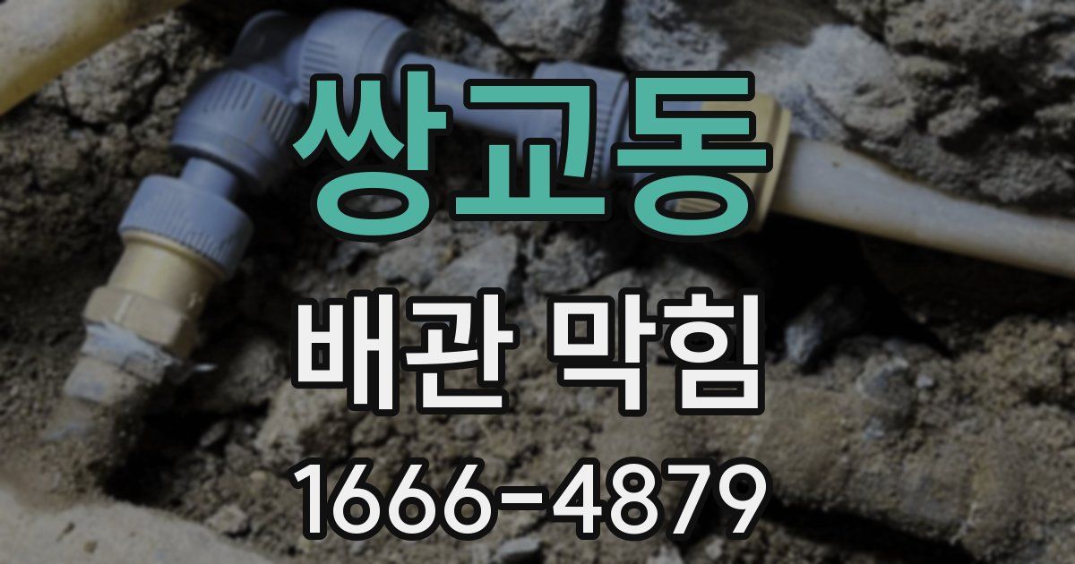 쌍교동 배관 막힘