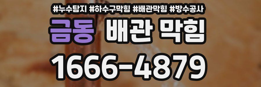 금동 배관 막힘