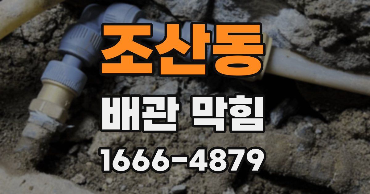 조산동 배관 막힘