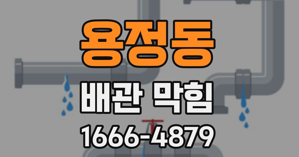 용정동 배관 막힘