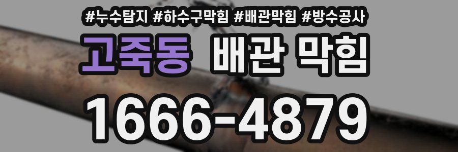 고죽동 배관 막힘